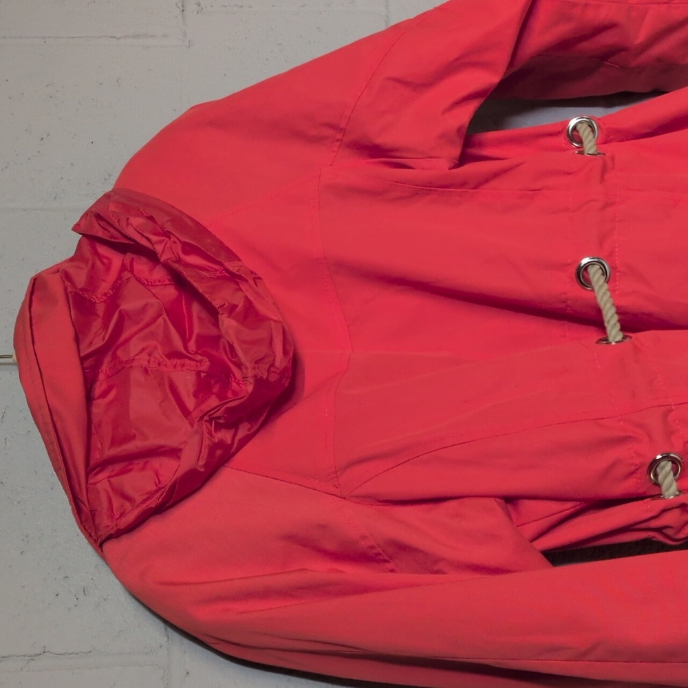 Mackintosh New England Red Hooded Rain Coat Size Medium, Coastal, Nautical - Picture 6 of 6